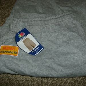 men's 4XL heather gray cotton jersey shorts NWT